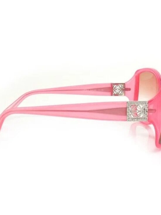Auth LOEWE Anagram Sunglasses Pink/Silver Plastic/Metal - e60800g